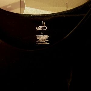 Black cinched sides maternity top